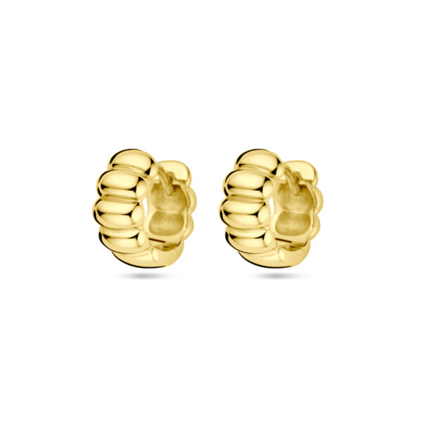 klapoorringen 11,5 mm 1 micron zilver verguld (geel)