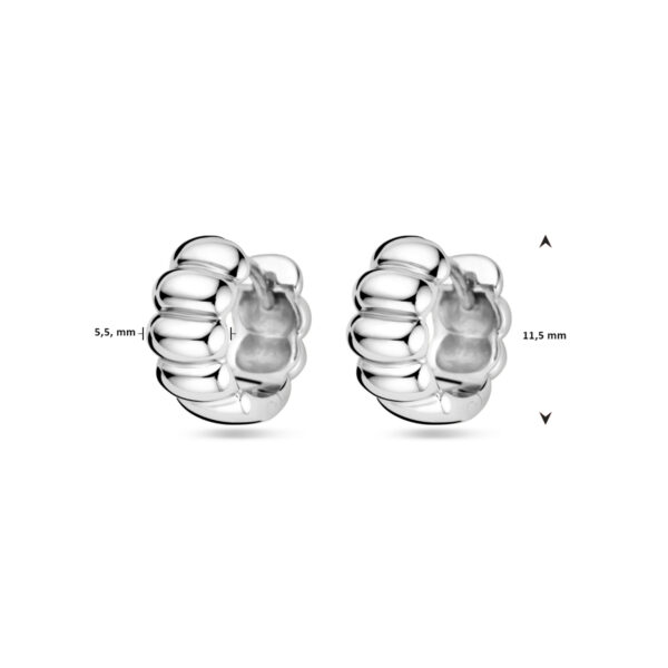 klapoorringen 11,5 mm zilver gerhodineerd - Afbeelding 4