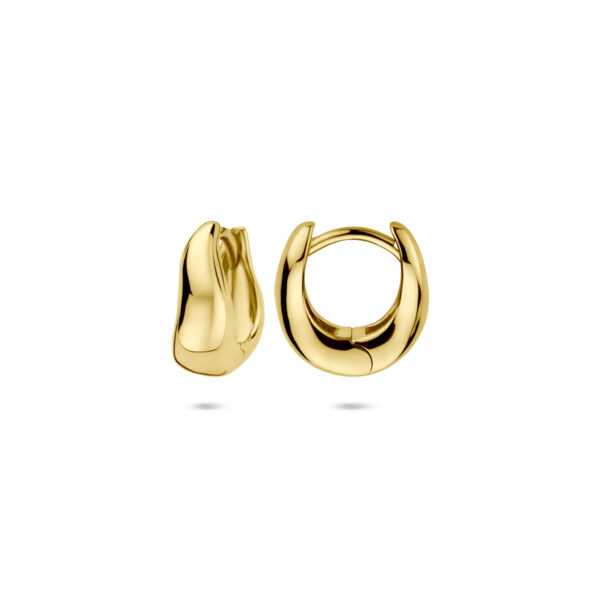 klapoorringen 12 mm 1 micron zilver verguld (geel) - Afbeelding 3