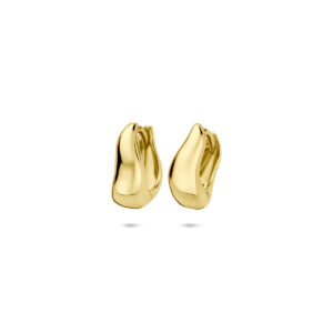 klapoorringen 12 mm 1 micron zilver verguld (geel)