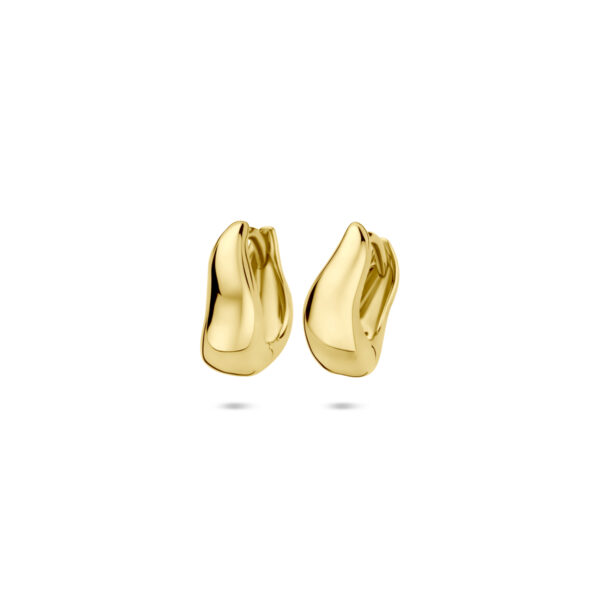 klapoorringen 12 mm 1 micron zilver verguld (geel)