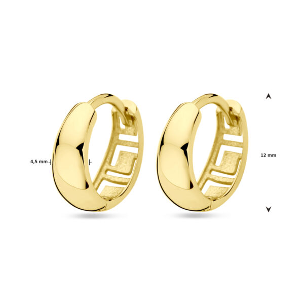 klapoorringen 12 mm 14K geelgoud - Afbeelding 4