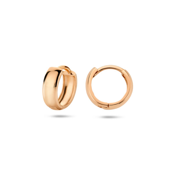 klapoorringen 12 mm 14K roségoud - Afbeelding 3