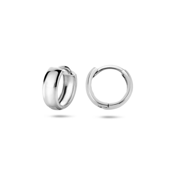 klapoorringen 12 mm 14K witgoud - Afbeelding 3