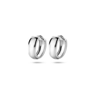 klapoorringen 12 mm 14K witgoud