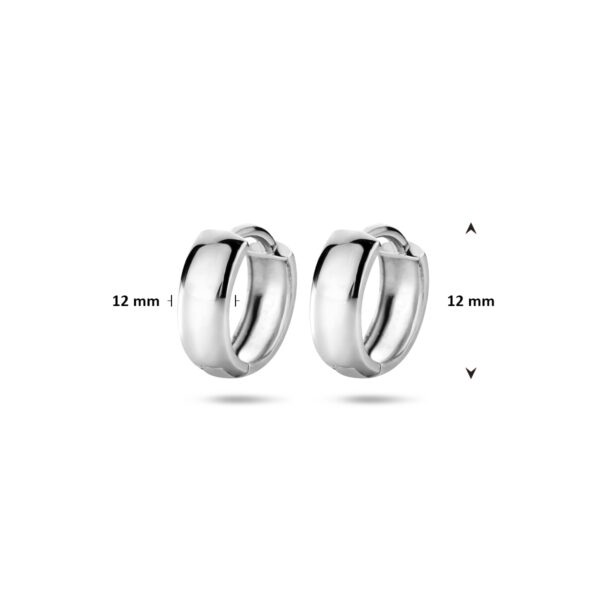 klapoorringen 12 mm 14K witgoud - Afbeelding 5