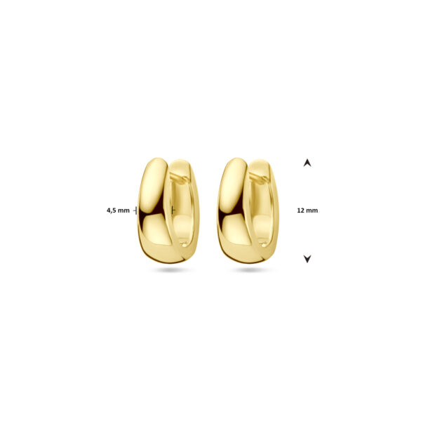 klapoorringen 12 mm 18K geelgoud - Afbeelding 4