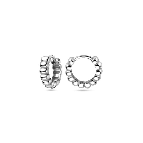 klapoorringen 12 mm zilver gerhodineerd - Afbeelding 3
