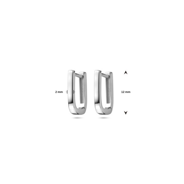 klapoorringen 12 mm zilver gerhodineerd - Afbeelding 4