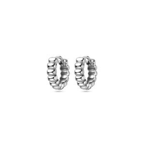klapoorringen 12 mm zilver gerhodineerd
