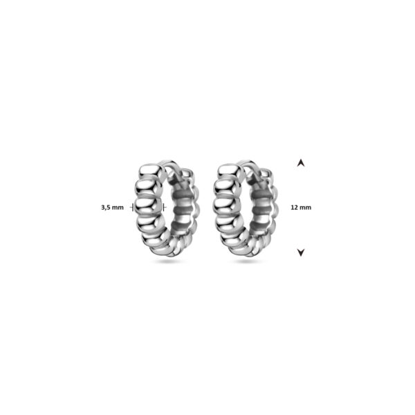 klapoorringen 12 mm zilver gerhodineerd - Afbeelding 5