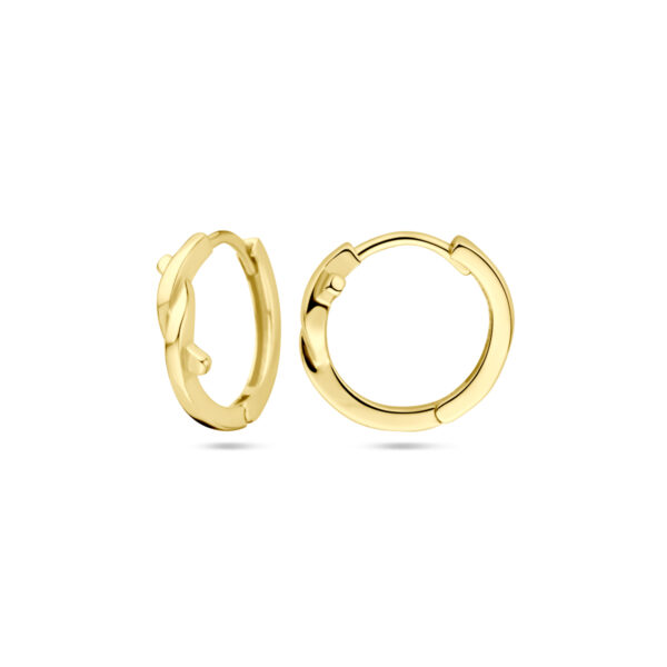 klapoorringen 12,5 mm 1 micron zilver verguld (geel) - Afbeelding 3