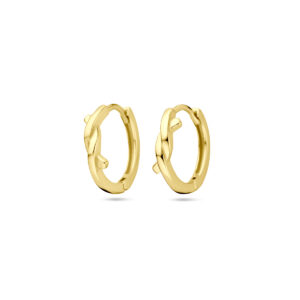 klapoorringen 12,5 mm 1 micron zilver verguld (geel)