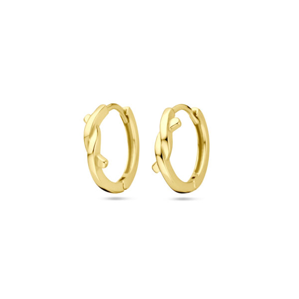 klapoorringen 12,5 mm 1 micron zilver verguld (geel)