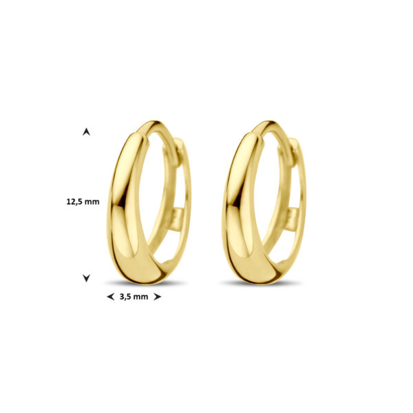 klapoorringen 12,5 mm 14K geelgoud - Afbeelding 4