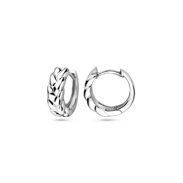 klapoorringen 12,5 mm zilver gerhodineerd - Afbeelding 3