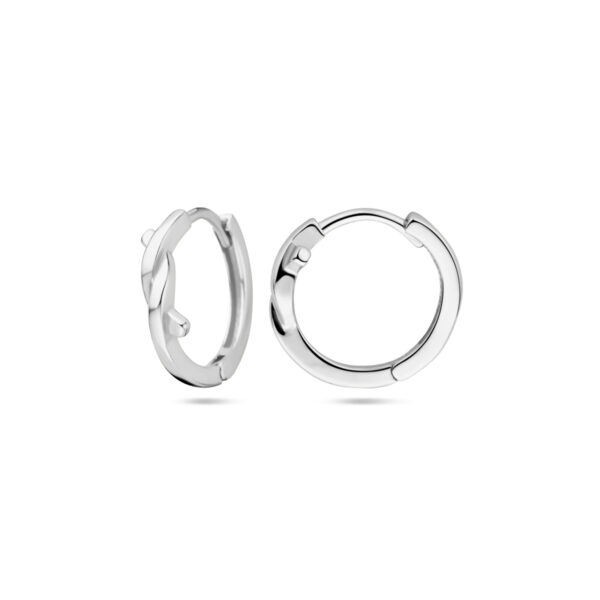 klapoorringen 12,5 mm zilver gerhodineerd - Afbeelding 3