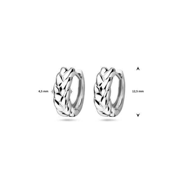 klapoorringen 12,5 mm zilver gerhodineerd - Afbeelding 4