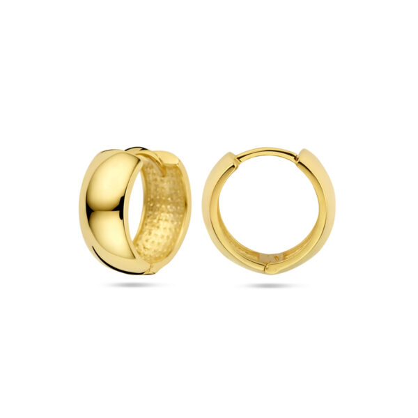 klapoorringen 13 mm 14K geelgoud - Afbeelding 3