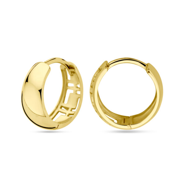 klapoorringen 13 mm 14K geelgoud - Afbeelding 3