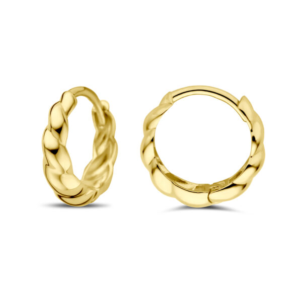 klapoorringen 13 mm 14K geelgoud - Afbeelding 3