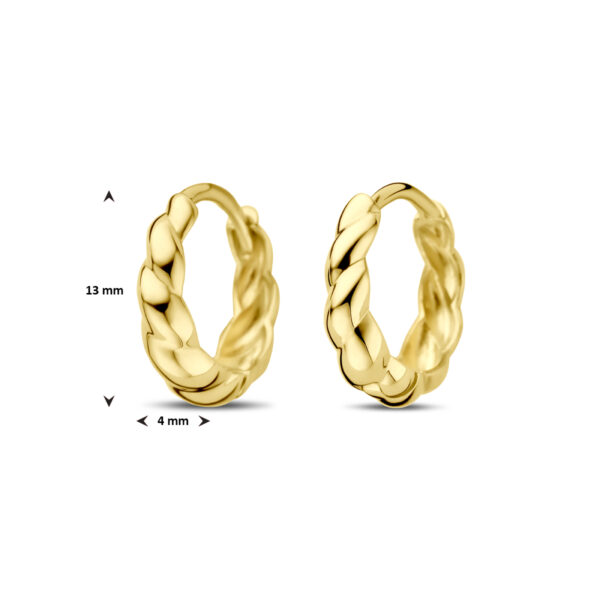 klapoorringen 13 mm 14K geelgoud - Afbeelding 4