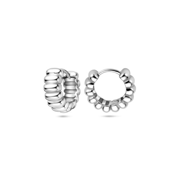 klapoorringen 13 mm zilver gerhodineerd - Afbeelding 3