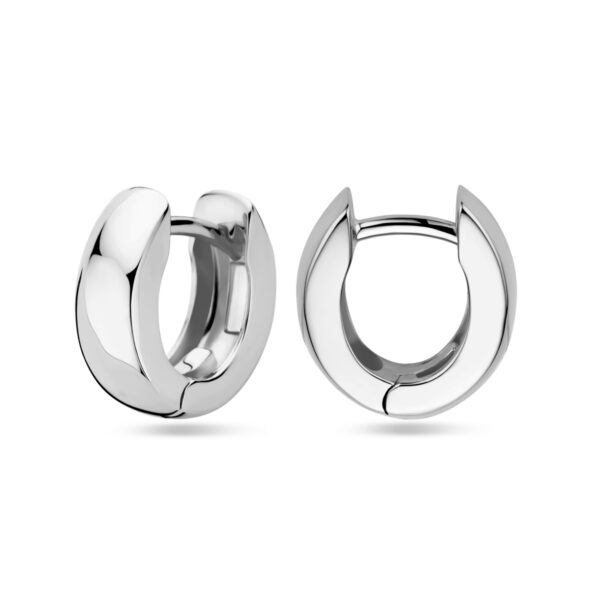 klapoorringen 13 mm zilver gerhodineerd - Afbeelding 3