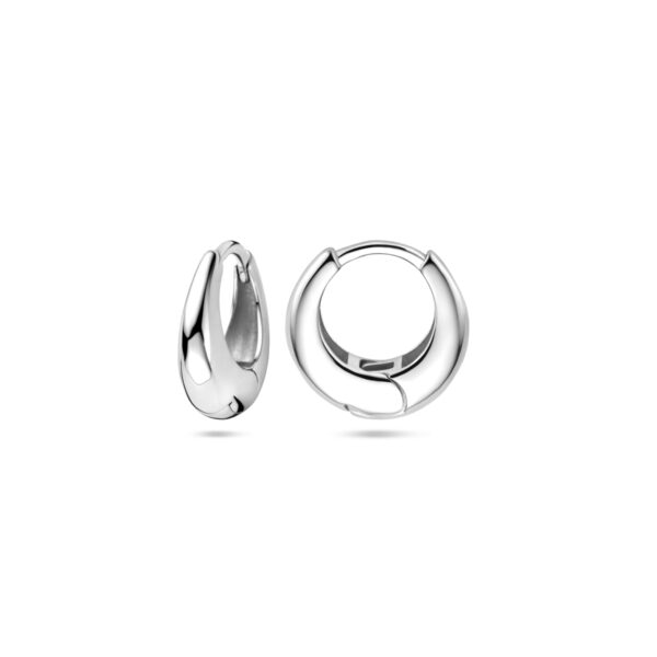 klapoorringen 13,5 mm zilver gerhodineerd - Afbeelding 3