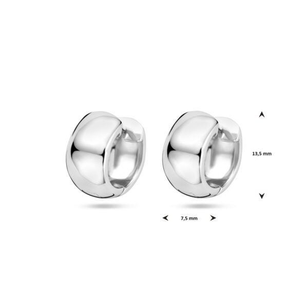 klapoorringen 13,5 mm zilver gerhodineerd - Afbeelding 4