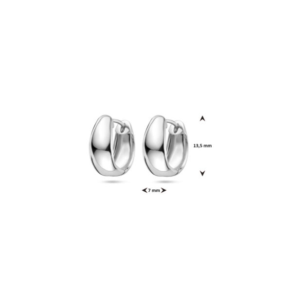 klapoorringen 13,5 mm zilver gerhodineerd - Afbeelding 4