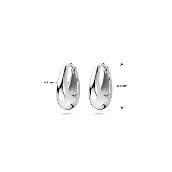 klapoorringen 13,5 mm zilver gerhodineerd - Afbeelding 5