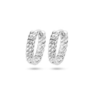 klapoorringen 13,5 mm zilver gerhodineerd