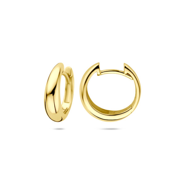 klapoorringen 14 mm 14K geelgoud - Afbeelding 3