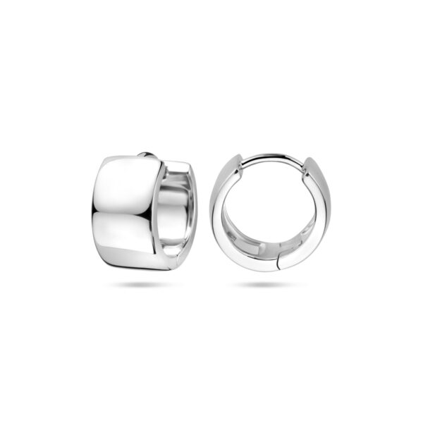 klapoorringen 14 mm zilver gerhodineerd - Afbeelding 3