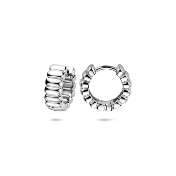 klapoorringen 14 mm zilver gerhodineerd - Afbeelding 3