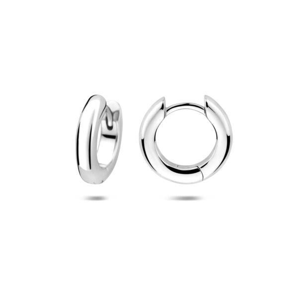 klapoorringen 14 mm zilver gerhodineerd - Afbeelding 3