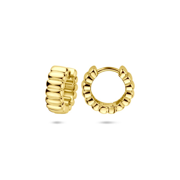 klapoorringen 14 mm zilver verguld (geel) - Afbeelding 3