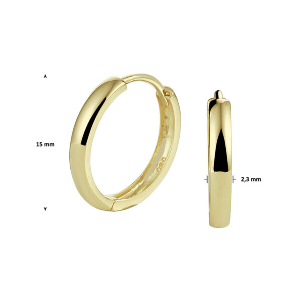 klapoorringen 14K geelgoud - Afbeelding 2