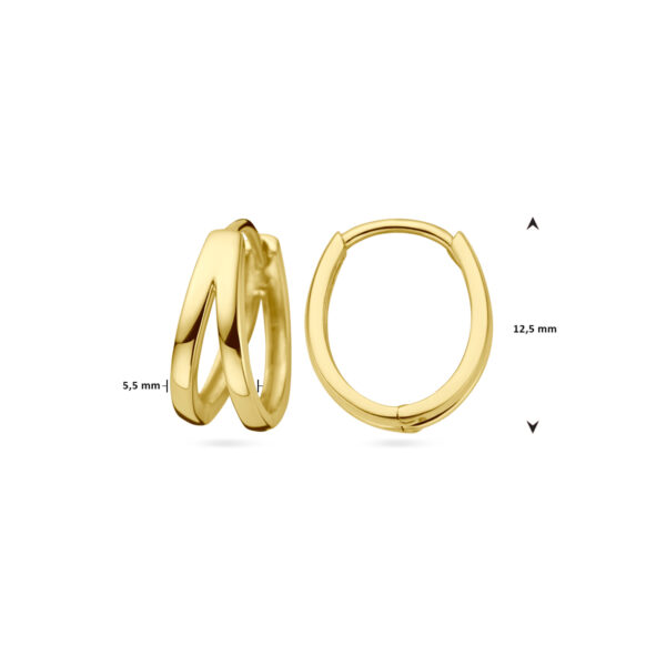 klapoorringen 14K geelgoud - Afbeelding 4