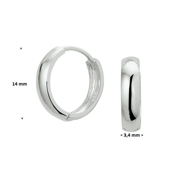 klapoorringen 14K witgoud - Afbeelding 2
