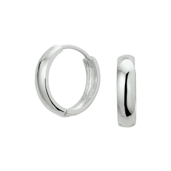 klapoorringen 14K witgoud