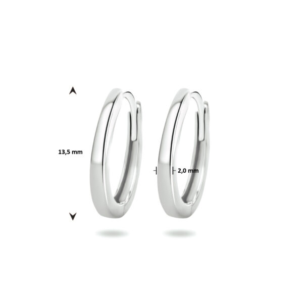 klapoorringen 14K witgoud - Afbeelding 4