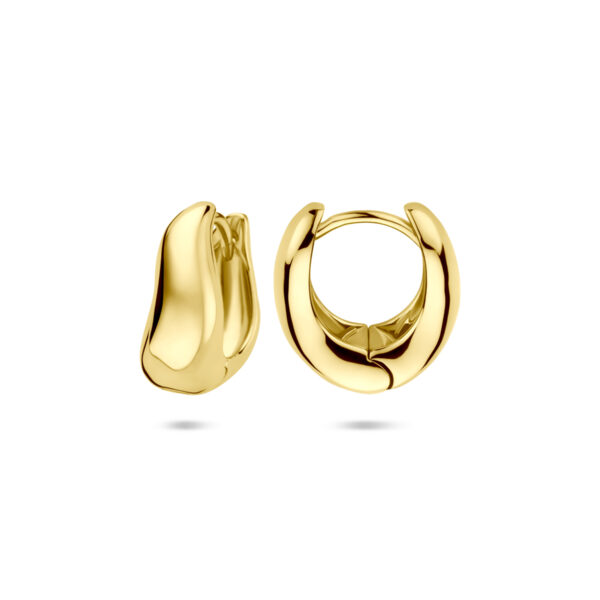 klapoorringen 15 mm 1 micron zilver verguld (geel) - Afbeelding 3