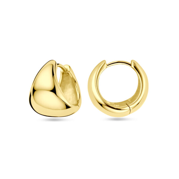 klapoorringen 15 mm 1 micron zilver verguld (geel) - Afbeelding 3