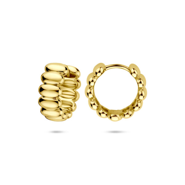 klapoorringen 15,5 mm 1 micron zilver verguld (geel) - Afbeelding 3