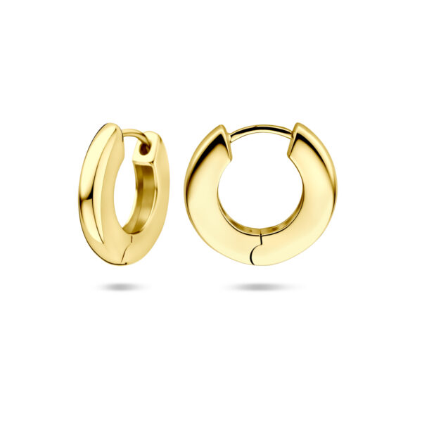 klapoorringen 15,5 mm 1micron zilver verguld (geel) - Afbeelding 3