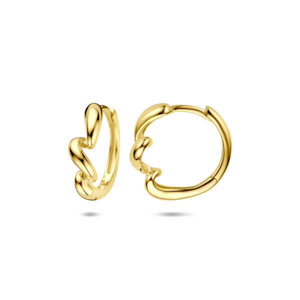 klapoorringen 16 mm 1 micron zilver verguld (geel) - Afbeelding 3