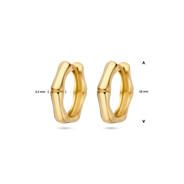 klapoorringen 16 mm 14K geelgoud - Afbeelding 4