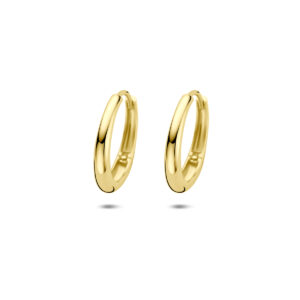 klapoorringen 16 mm 14K geelgoud